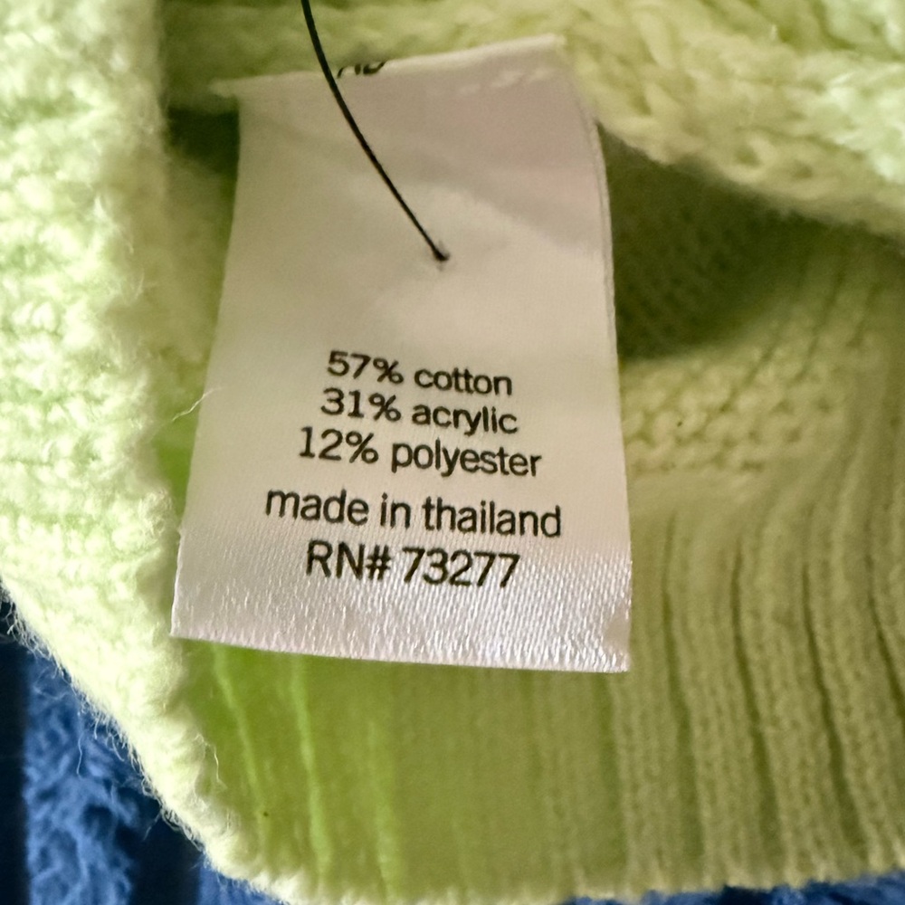 Lime Green Knit Sweater - Picture 3 of 5